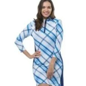 SanSoleil UV 50 SolStyle 3/4 Sleeve Golf Pickleball Outdoors Dress Pocket Size M